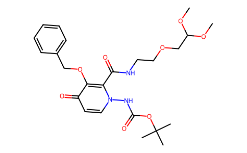 N-[2-[[[2-(2,2-dimethoxyethoxy)ethyl]amino]carbonyl]-4-oxo-3-(phenylmethoxy)-1(4H)-pyridinyl]-Carbam